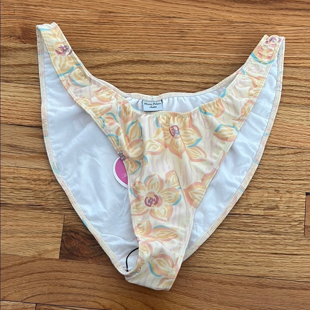 NWT MIRROR PALAIS floral bikini bottom size xxl